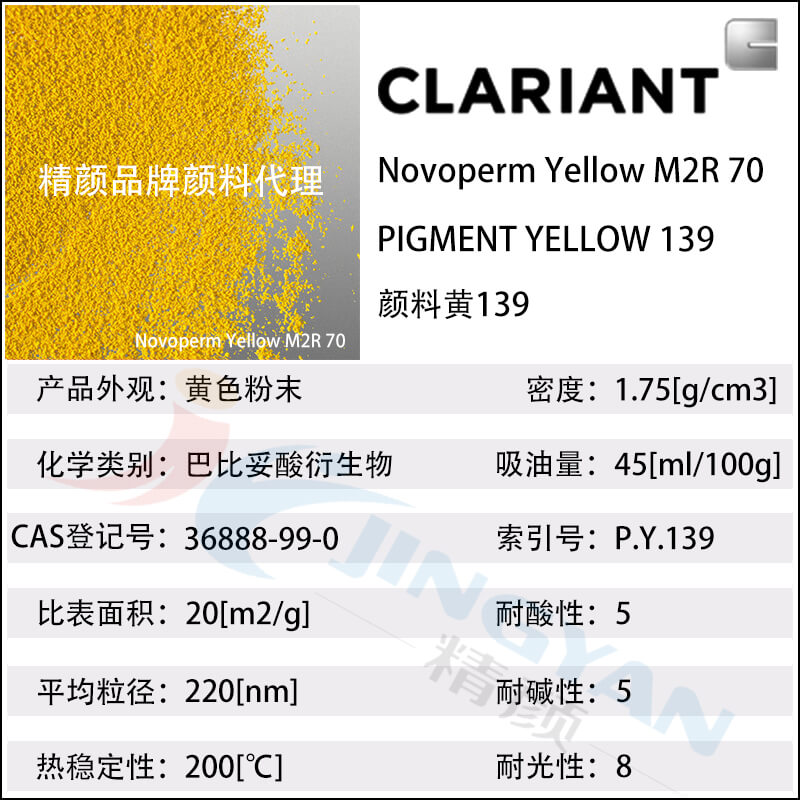 科萊恩M2R70有機(jī)顏料黃139數(shù)據(jù)表